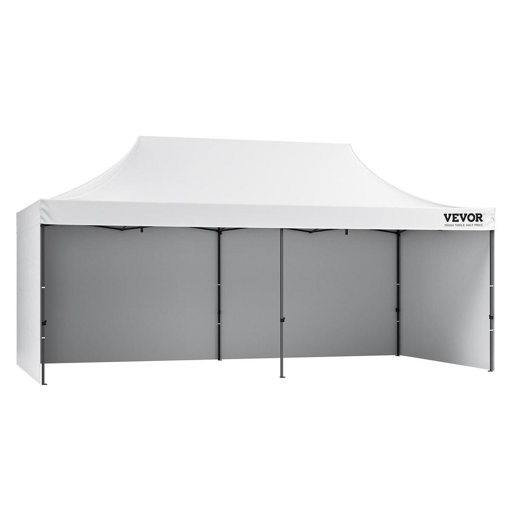 Pop Up Canopy Tent Outdoor Gazebo Tent 10x20FT with Sidewalls & Bag White