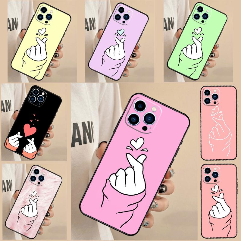Kpop Hand Finger Heart For Xiaomi Redmi Note 14 13 10 11 12 15 Pro Plus Phone Case For Redmi 15C 13C 12C 10C 14C 15