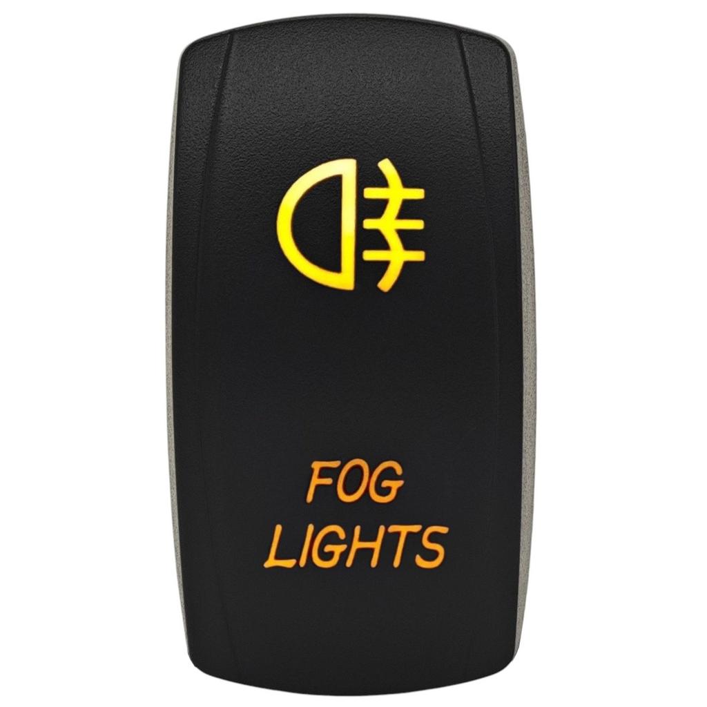 2 Pcs Fog Light Switch 12-24V On/Off, LED Latching Button