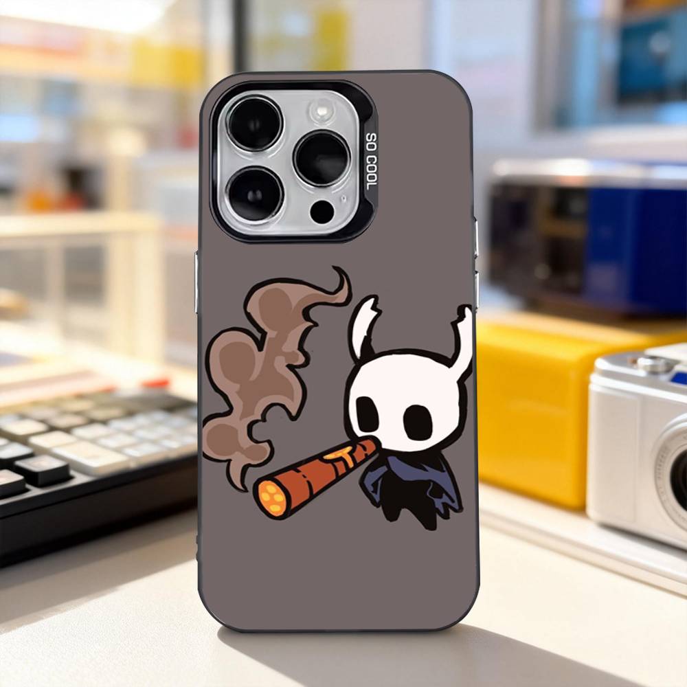 Game H-Hollow Knight Cute Phone Case For iPhone 17,16,15,14,13,12,11,Pro,XS,Max,Plus,Mini,SE4,E IMD Matte Black