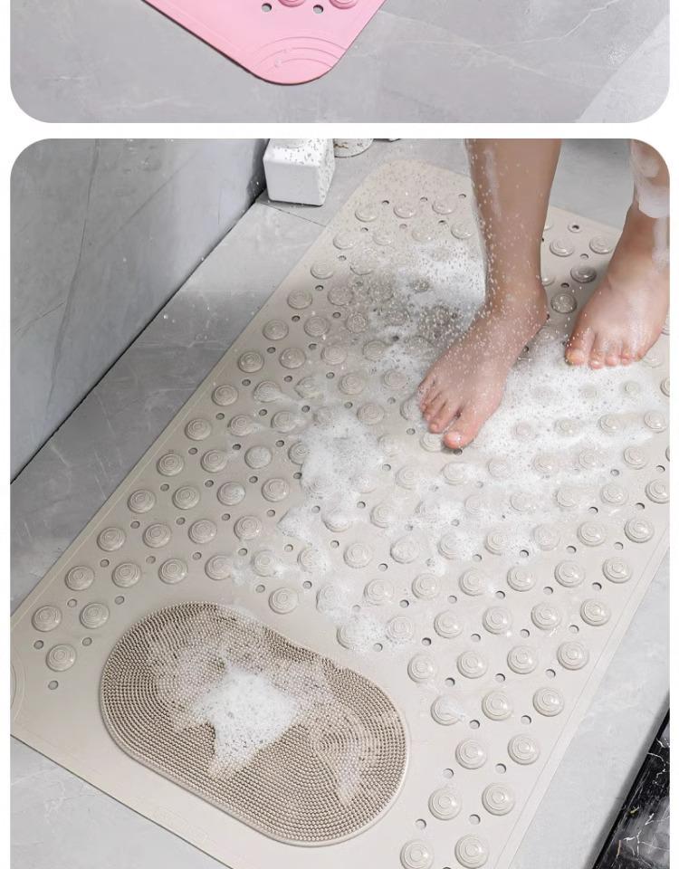 Нескользящий ПВХ коврик для ванной с присосками для душа, туалета и прихожей
