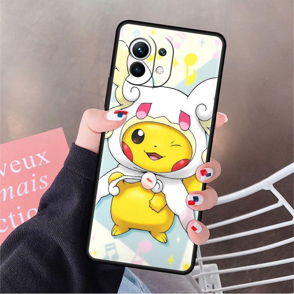 Забавный Мягкий силиконовый чехол Pokemon Pikachu для Xiaomi Mi 11 Lite 5G NE 11T Pro 12S Ultra 12 Note 10 10T 9T Чехол для телефона TPU Funda