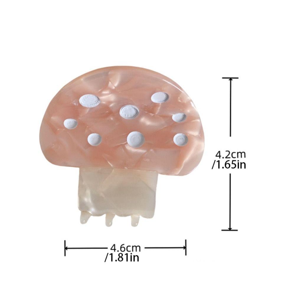 Cartoon Acetic Acid Mushroom Hair Claw Y2k Small Shark Clip Cute Cute Hair Clip Daily