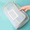 A4 Stationery Storage Bag Double-layer Mesh Zipper Bag Large Capacity Organizer Folders School Office Supplies Stationary Bag