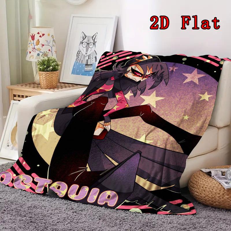 Helluva Boss Octavia 2D Flat Pattern Flannel Blanket High quality All Seasons Warmth and Comfort Perfect for Christmas Gifts.MMT0918114