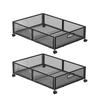 Sturdy Detactchable Storage Box Metal Storage Container with Wheels Foldable Storage Organizer for