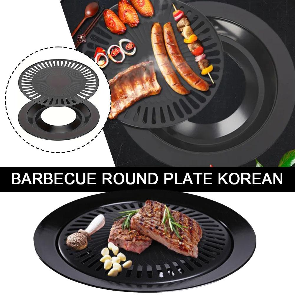 Smokeless Barbecue Grill Pan Gas Household Non-Stick Gas Stove Plate Electric Stove Baking Tray BBQ Grill Barbecue Tools Outdoor