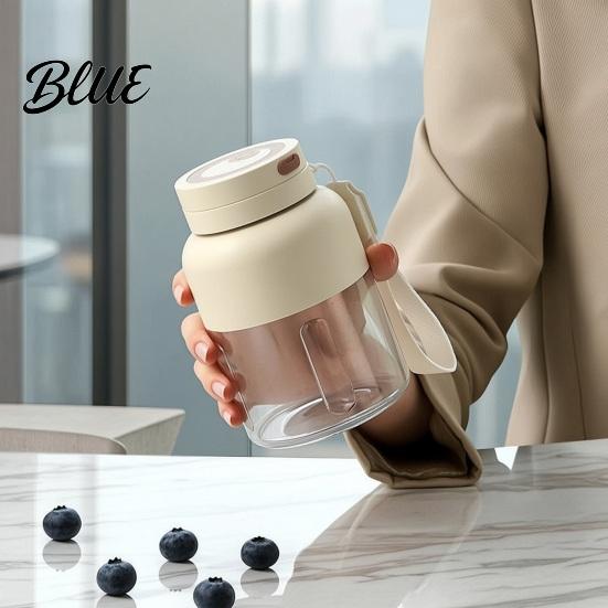 Juice Maker Cordless Juicer Cup with Straw Lid 800ml Portable Blender for Smoothies Fresh 38 Blade Crush Ice Travel Essential Wireless