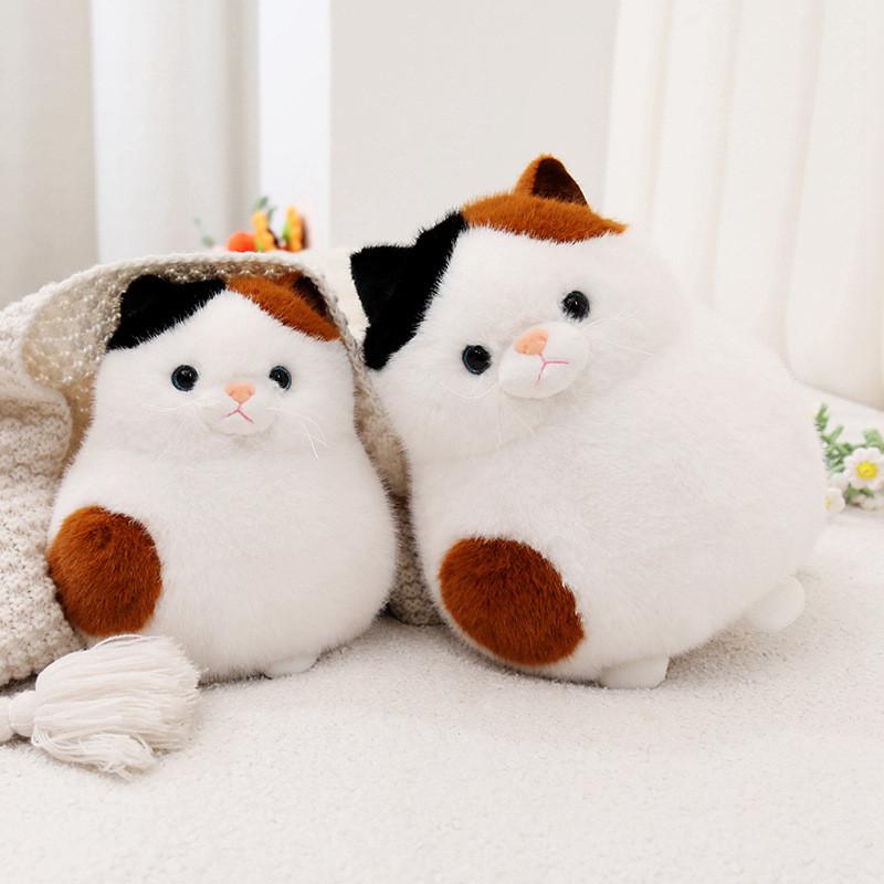 Adorable Plush Cat Pillow Toy Soft And Cuddly White Kitty Stuffed Animal For Kids