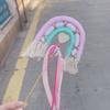 Вставка для торта в форме радуги, хлопковая веревка ручной работы, праздничное украшение, реквизит для выпечки торта, поставка на день рождения