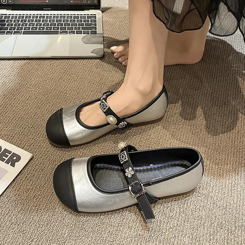 Fashion High Quality Round Toe Shoes for Women Women Dress Low-heeled Roman Casual Mary Jane Shoes Buckle Women's Pumps Zapatos De Mujer