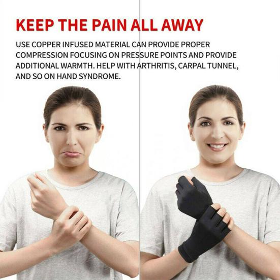 1 пара компрессионных перчаток для поддержки пальцев, облегчения боли в суставах, лечения артрита