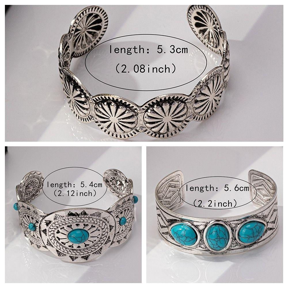 Adjustable Turquoise Bracelet Ethnic Style Bohemian Bangles Fashion Bohemian Bangle Women