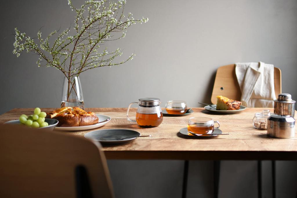 KINTO UNITEA 8335 One-Touch Teapot, 460ml, Heat-Resistant Glass, Gift, Present,