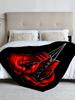 1 piece boxing gloves themed flannel blanket, perfect for sofa, bed, office. Ideal gift for family, friends, and holidays.