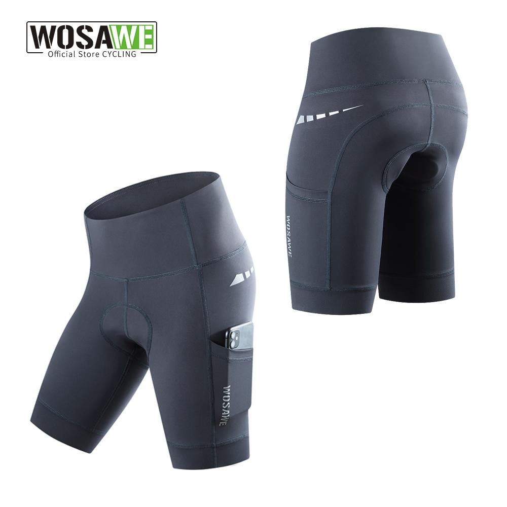 Wosawe Женские велосипедные шорты, шорты для гонок на внедорожных велосипедах, 5D гелевые подушечки, одежда для велосипеда