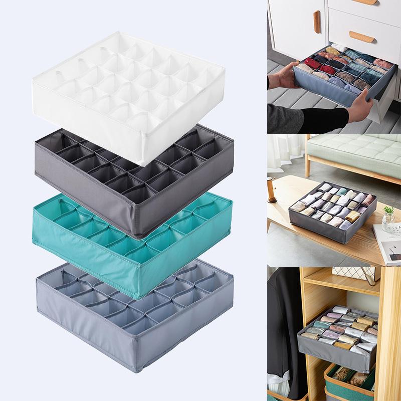 Underwear Organizer Foldable Home Cabinet Divider Storage Box Closet Organizer Drawer Clothes Socks Shorts Bra Storage Boxes