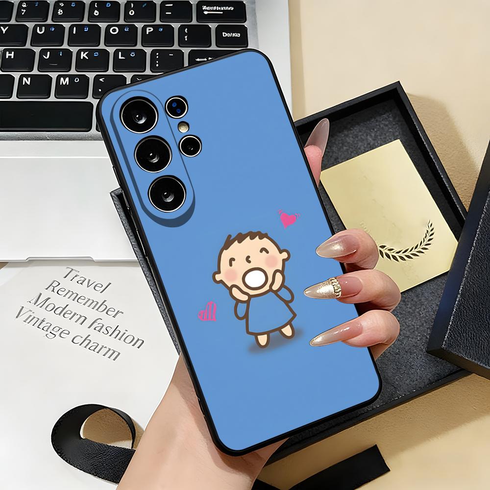 M-MINNA NO T-TABO Phone Case For Samsung S26 S25 S24 FE S23 S22 S21 Plus S20 Ultra Note20Ultra Black Soft Shell