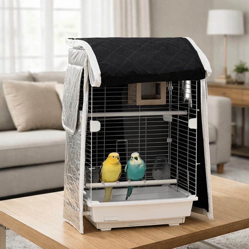 Практичный Теплый Чехол для Птичьей Клетки Водонепроницаемый Утолщенный Защитник Клетки для Птиц Стеганый Дышащий Ветрозащитный Чехол Сезон Разведения
