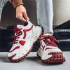 Men Sneaker Designer Casual Retro Leather Fabric Height Increased Flat Platform Shoes Student Lace Up Running Shoes