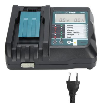 Зарядное устройство DC18RF с USB-интерфейсом для экрана, подходит для литиевых аккумуляторов Makita 14 В/18 В