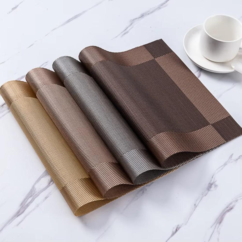 6pcs Non Slip Dining Table Mat Waterproof Bowl Pad Durable Washable Party Placemat  Banquet