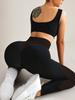 Seamless High-Waist Colorblock Yoga Pants: Women's Breathable, Butt-Lifting, Black Striped Sportswear