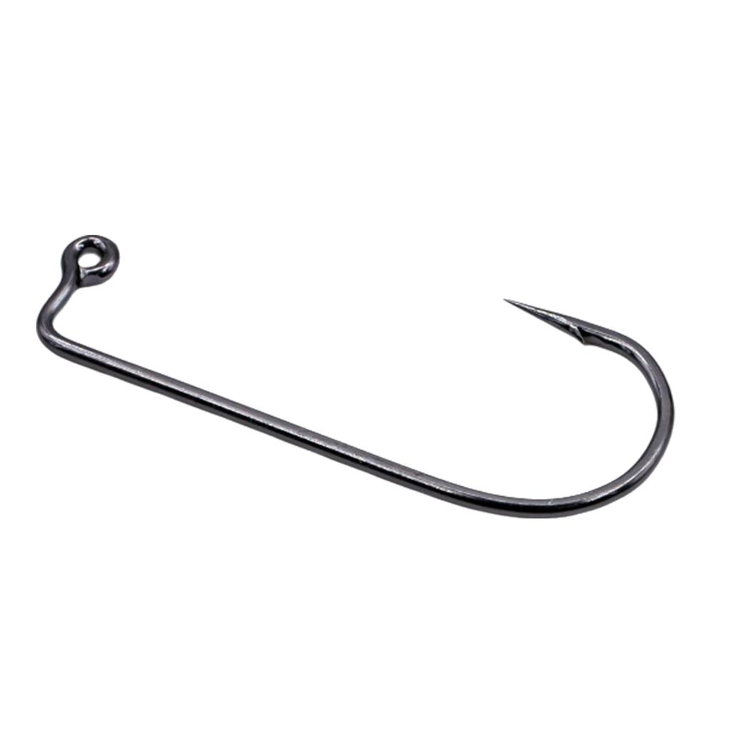 50 шт. рыболовных крючков Aberdeen Jig Hook 90 Degree Jig Hook Set с длинным цевьем из углеродистой стали, V-образный изгиб рыболовного крючка Barbarian Jig Hook