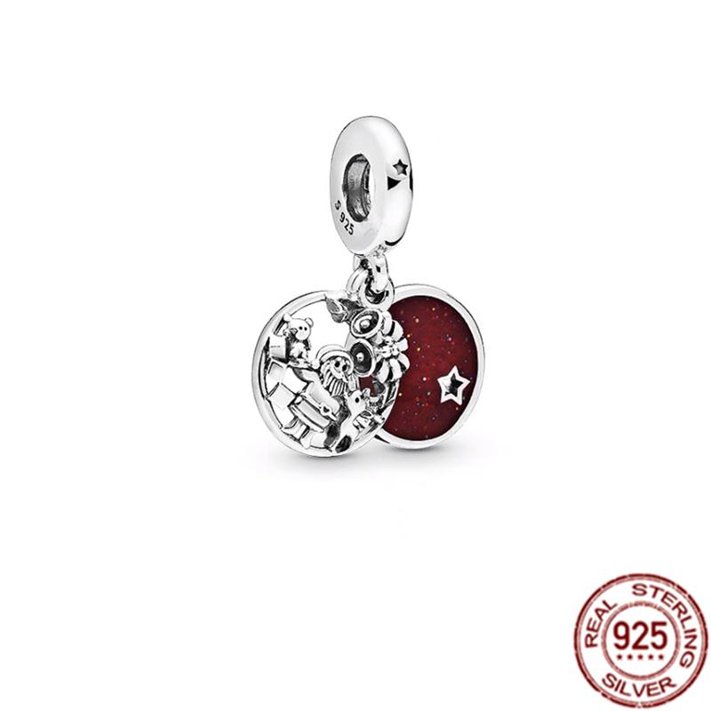 Подвеска с несколькими узорами подходит для браслета/ожерелья из стерлингового серебра 925 пробы, подвеска из бисера, ювелирные изделия для мамы, фестиваля