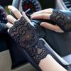 1 пара кружевных перчаток для танцев, выступлений, солнцезащитных рукавов, модных, скрывающих шрамы, летних перчаток для вождения, открытых пальцев