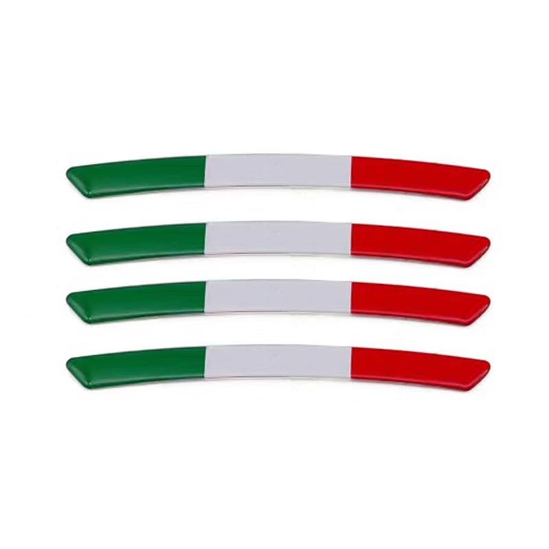 4Pcs Car Aluminum Alloy Wheel Sticker UK GERMANY FRANCE ITALY Flag Decals For Mini Cooper S JCW R55 R56 R57 R60 F55 F56 F54 F60