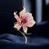 Colored Zircon Lily Brooch Women's Elegant Luxury And Atmosphere Suit Pins Plant Flower Breast Pins