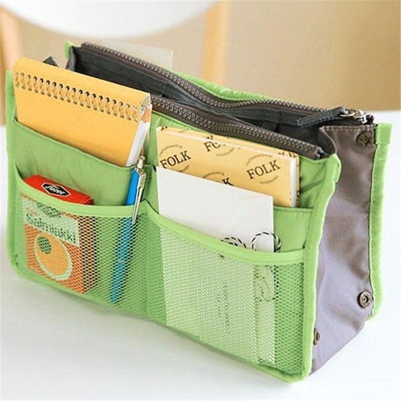 Женская сумочка, нейлоновый двойной органайзер, вставка, косметичка