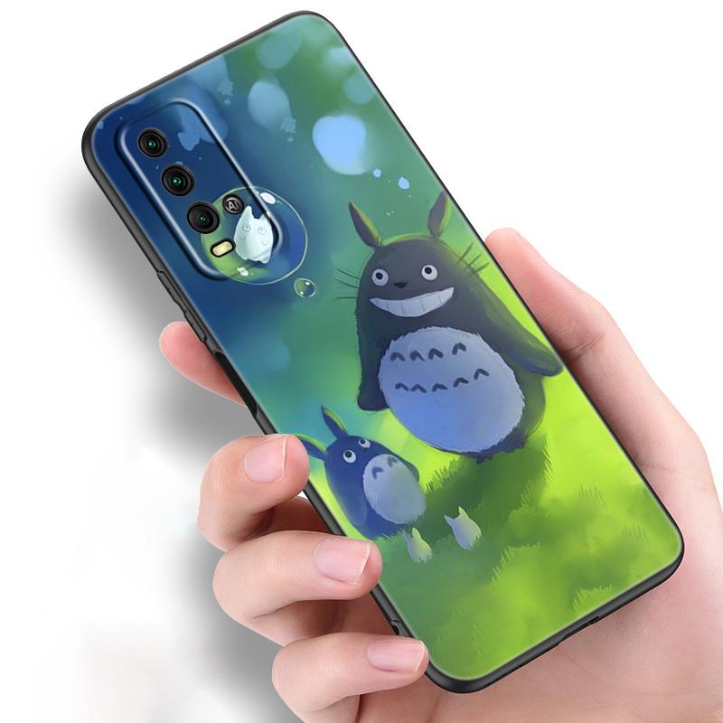 Силиконовый чехол для телефона Anime Studio Ghibli Тоторо для Xiaomi Redmi Note 11 10 9 8 Pro 11T 10T 10S 9S 8T 9 9A 9C 9T, черный мягкий чехол