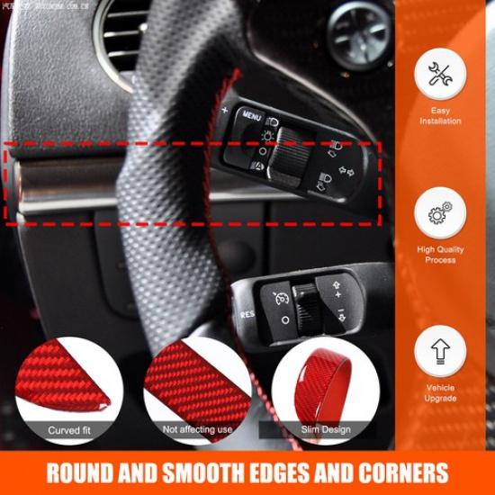 Красная наклейка из мягкого карбона для отделки со стороны водителя для Alfa Romeo 159/Brera/Spider 2004-11