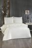 Tadim Duvet Cover Set 6pcs, Duvet Cover 200x220, Bedsheet 240x260 Cotton Fabric, Full Size, Double Size Cream
