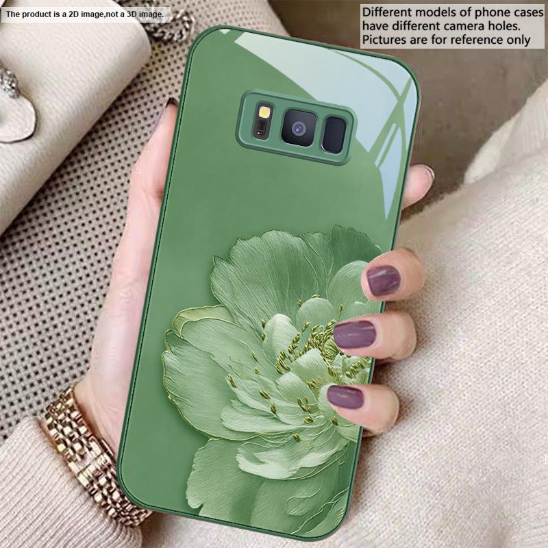 Цветы с градиентом Для Samsung S22 S8 S9 10 20 Ultra S21 Pro S22 Plus S23 FE S24 Ultra S25 Edge S25Ultra Стеклянный чехол для телефона