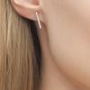 Серьги-гвоздики из стерлингового серебра S925 с дорожкой из фианитов