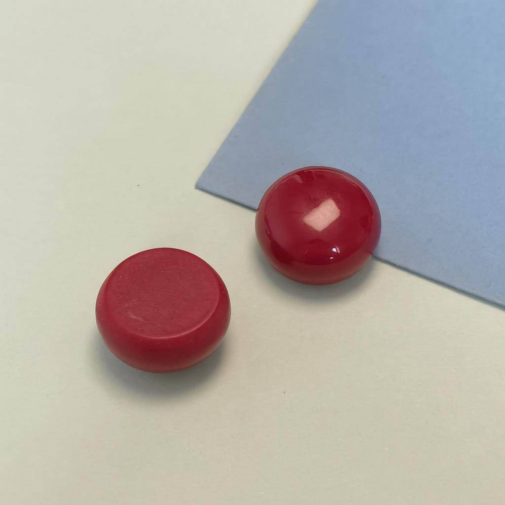 100pcs 17mm Solid Color Round Half Flat Back Cabochon for DIY Jewelry Making Accessories Slime Fillers Charms