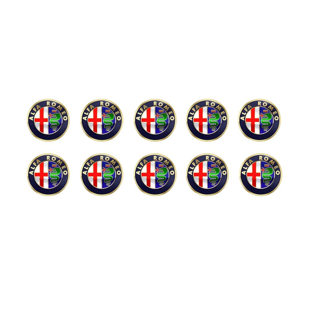 YYCE3 14mm Aluminium Metal Car Key Emblem Stickers For Alfa Romeo Giulietta GT 159 147 156 Mito Brera Giulia F1 Stelvio Volante
