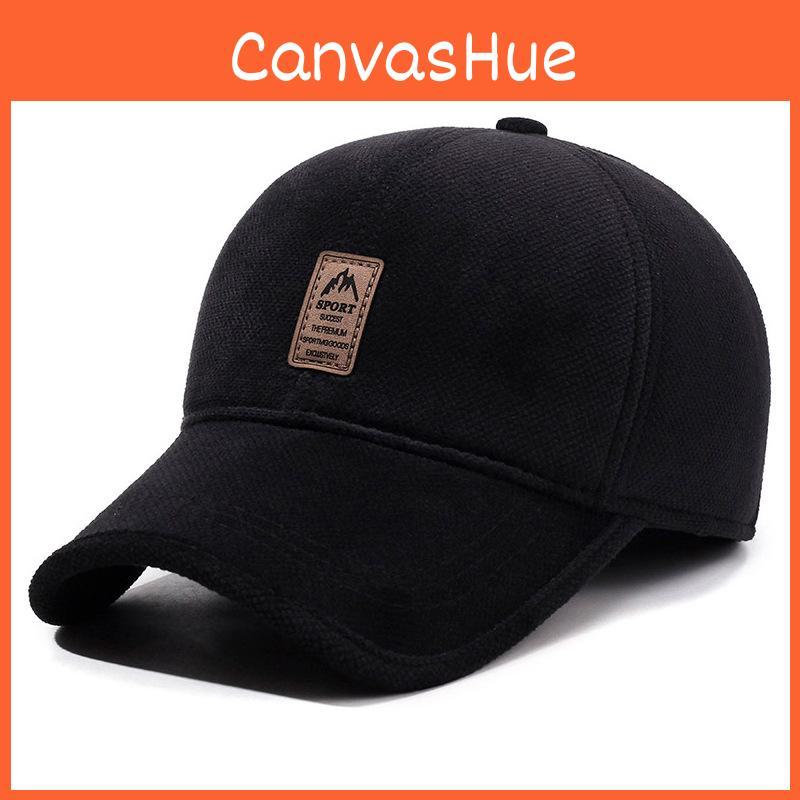 Sports Style Baseball Cap For Men With Fleece Lining Windproof Warmth For Outdoor Activities