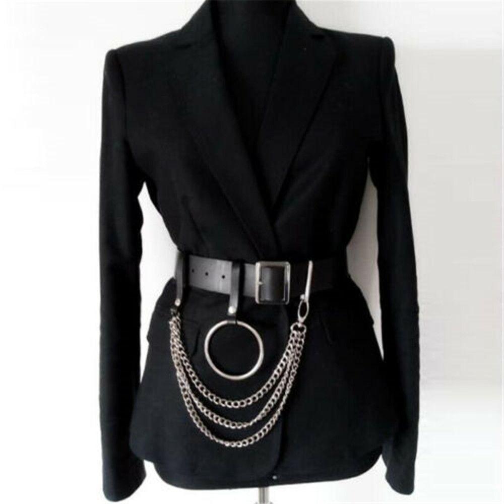 PU кожа хип-хоп металлическая бижутерия для тела пояс с кисточками цепочка на талию ожерелье на живот