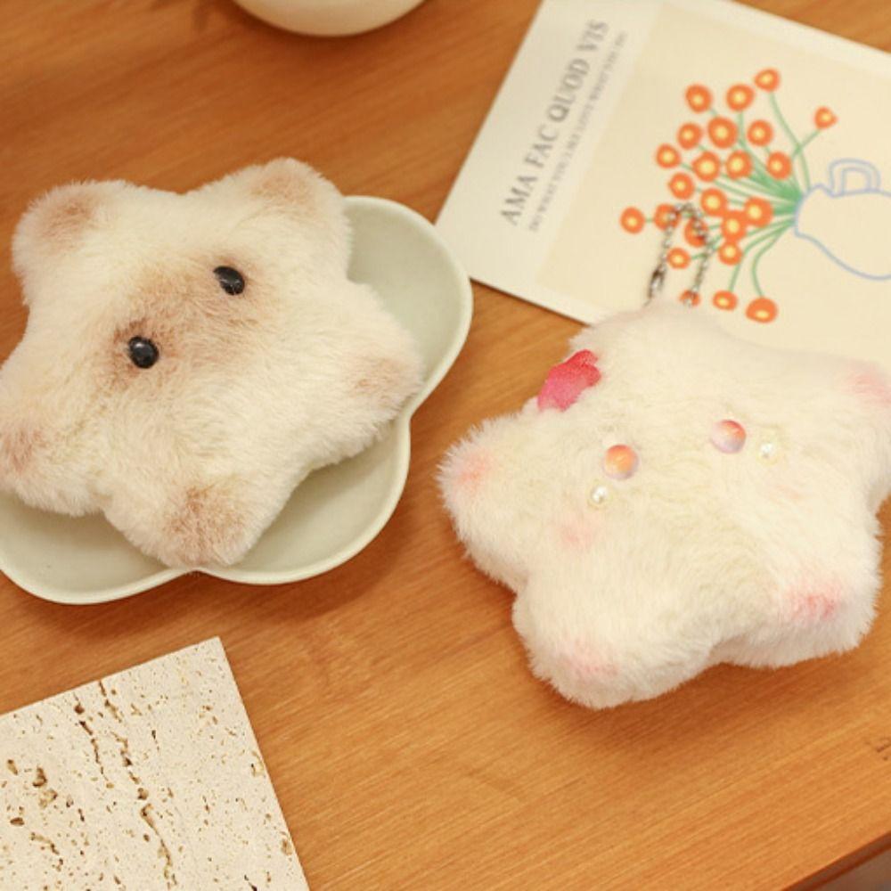 Plush Stuffed Squeak Star Doll Soft Chirping Star Pendant Squeeze Plush Keychain Kids