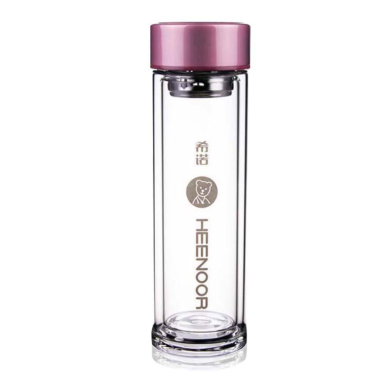 Heenoor Double Wall Glass Tea Cup with Infuser XN-6505