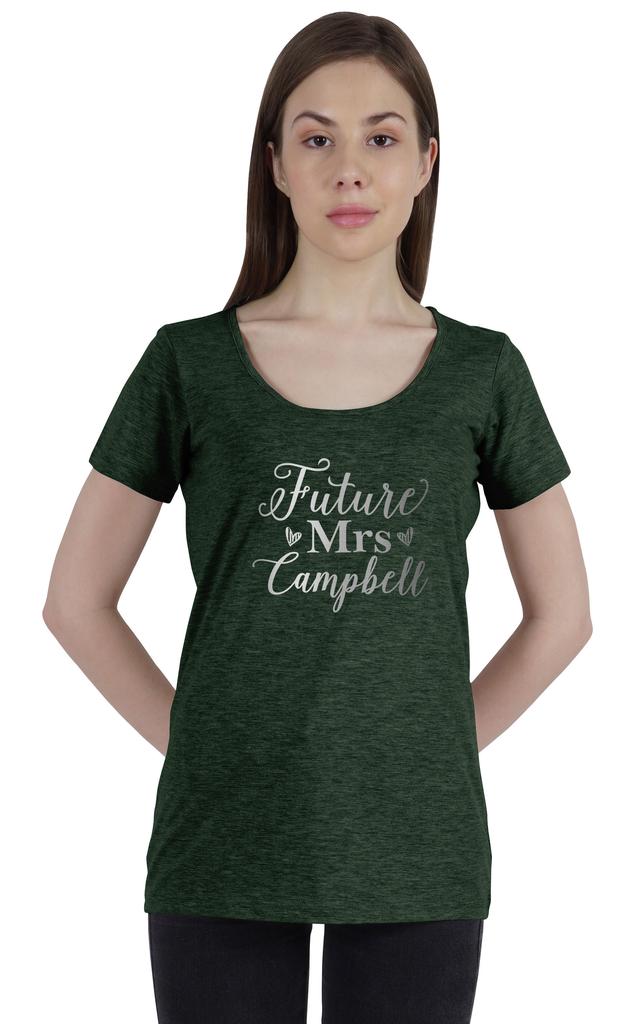 Inkdotpot Персонализированная женская футболка с надписью «Будущая миссис» на свадьбу