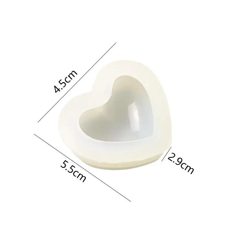 Creative Handmade Love Heart Crystal Silicone Mold Craft Cake Decor DIY Candle Resin Soap Plaster Creative Making Tools Supplies