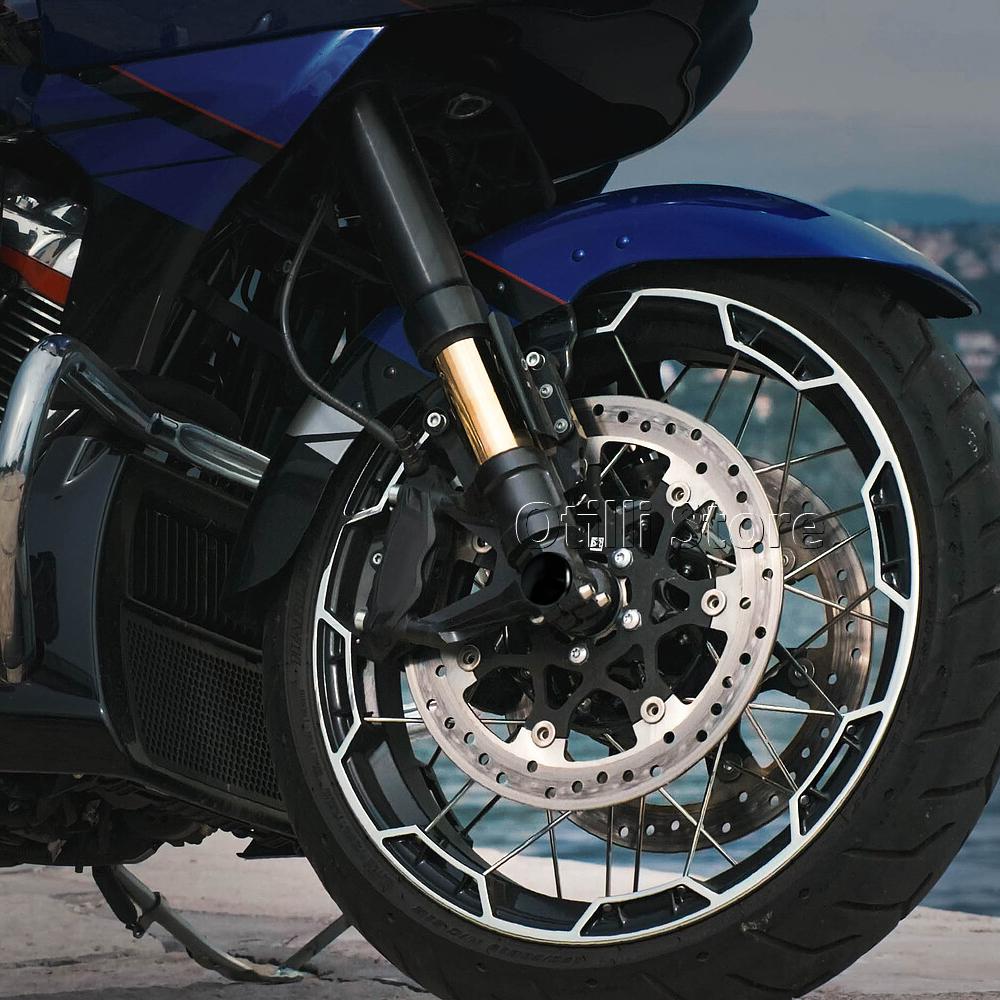 Motorcycle Front Axle Nut Cap Cover Wheel Hub Bolt Caps For CVO Street Glide FLHXSE Road Glide FLTRX FLTRXSE CVO Road Glide ST