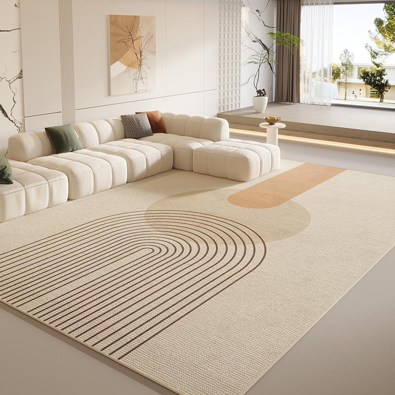Cream Wind Living Room Carpet Sofa Coffee Table Floor Mat Bedroom Room Household Carpet Stain Non-Slip Resistant Washable
