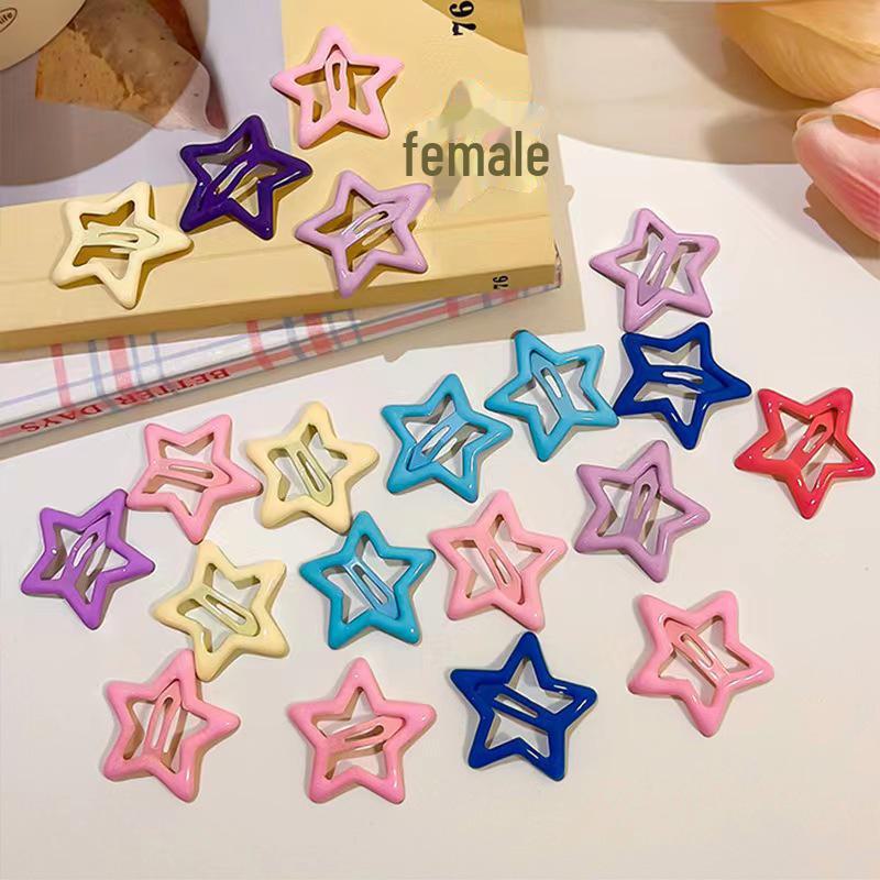 Y2K Dopamine Star Hairpin: Cute Five-Pointed BB Clip for Bangs and Sides