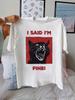 Comic Angry Black Cat 100 Cotton Unisexs Animal Tshirt Soft Crew Neck Short Sleeve Top Funny Shirt Design